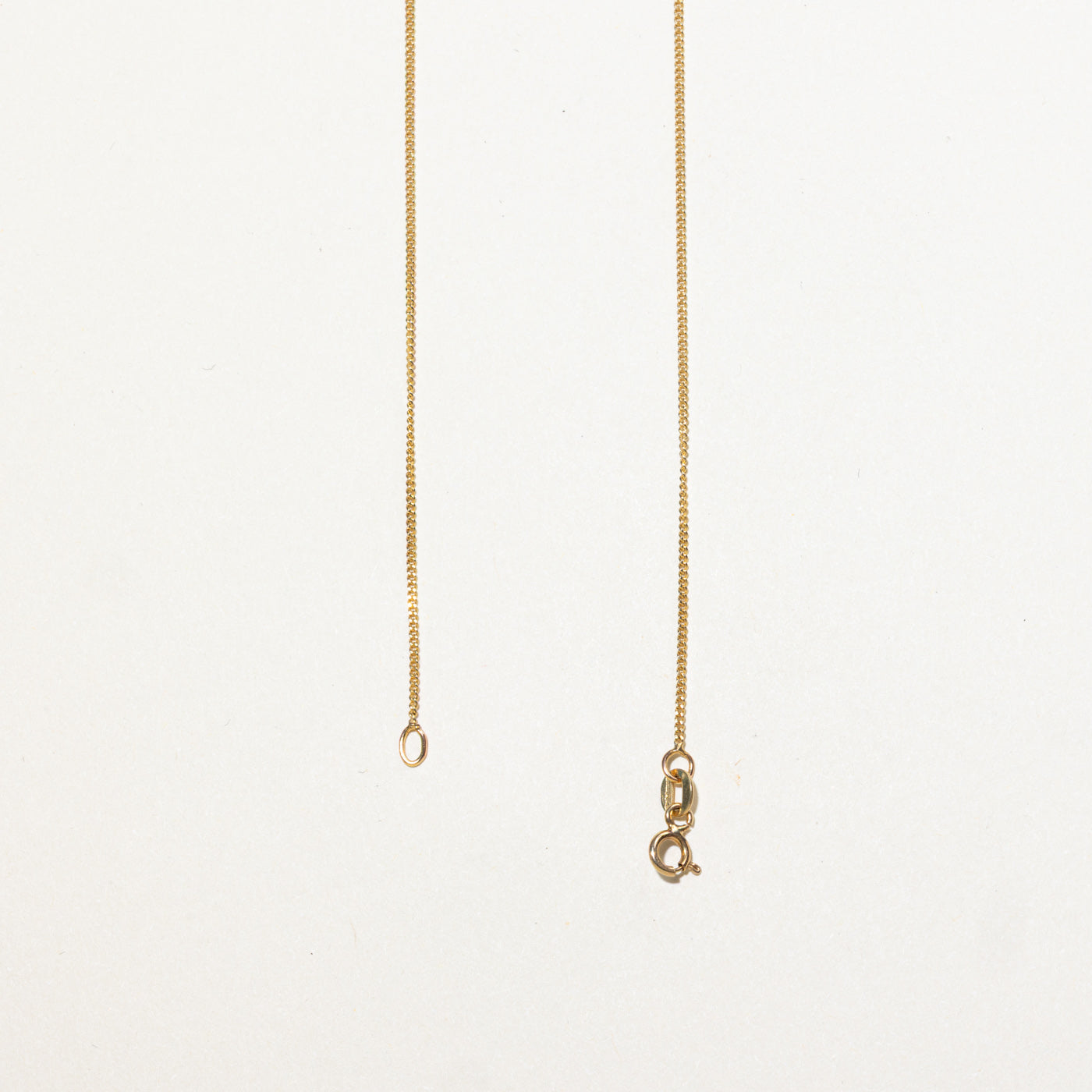 9K Yellow Gold Solitaire Diamond Pendant Necklace | 15"