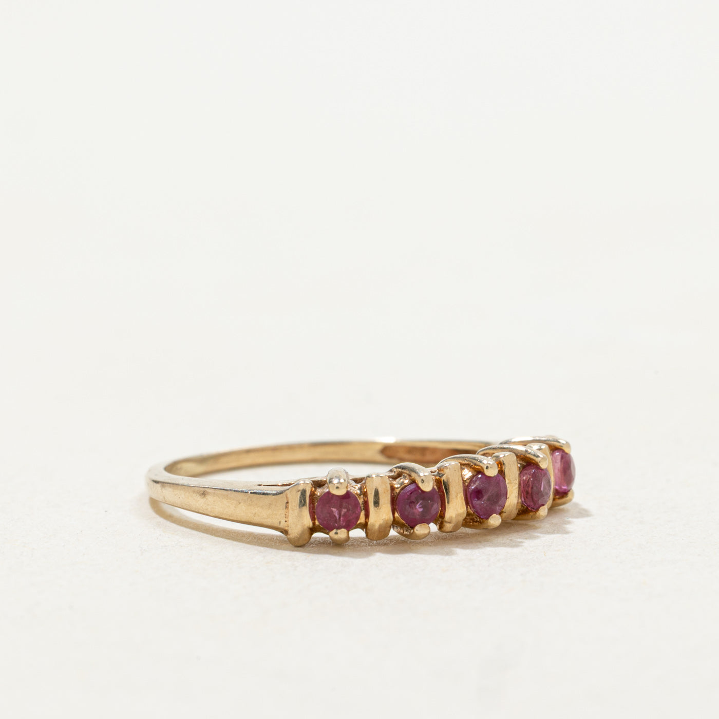 10k Five Stone Ruby Band | SZ 4.75