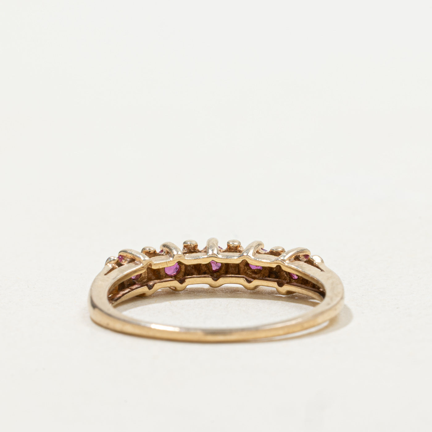 10k Five Stone Ruby Band | SZ 4.75