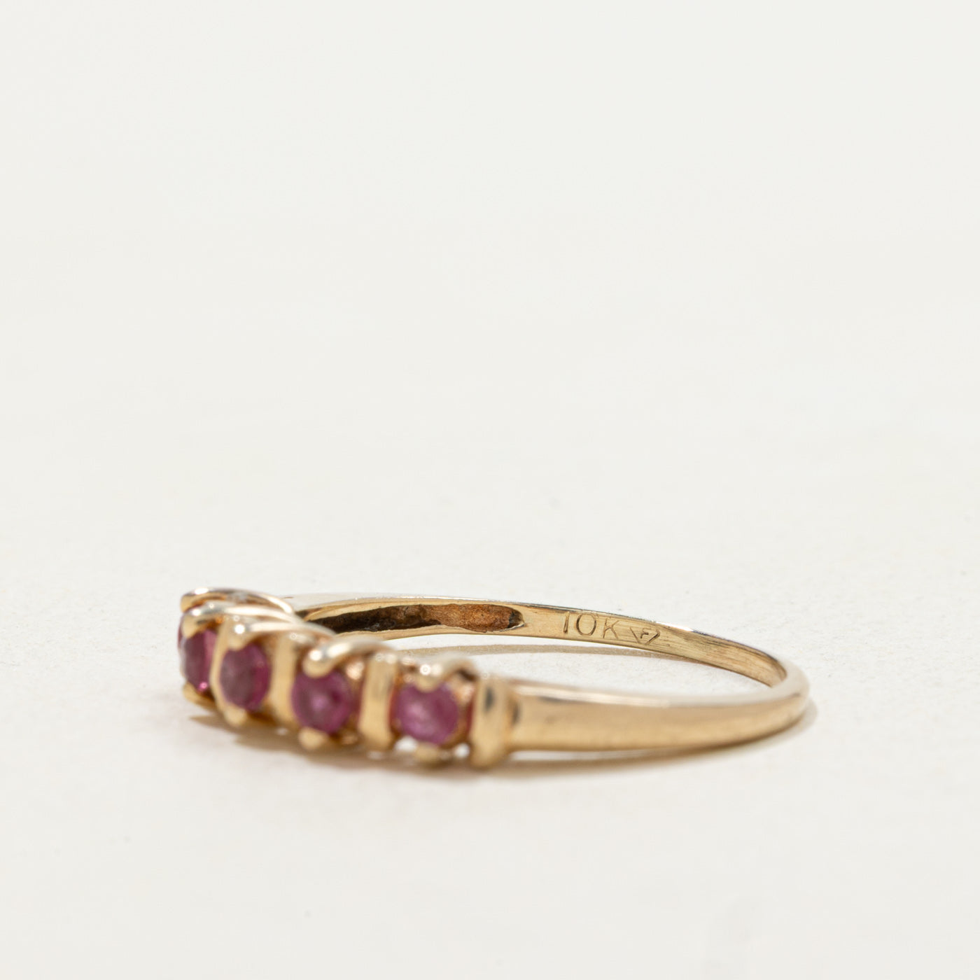 10k Five Stone Ruby Band | SZ 4.75