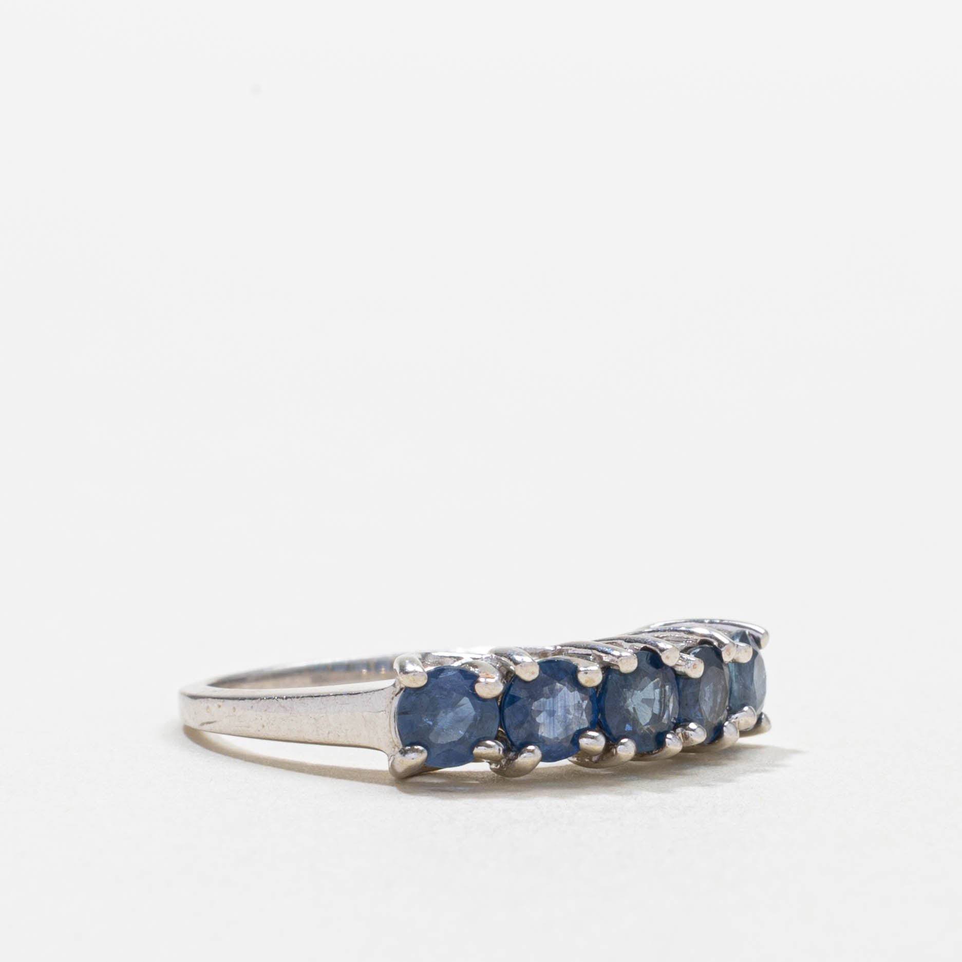 10k Five Stone Sapphire Band | 1.25ctw | SZ 5