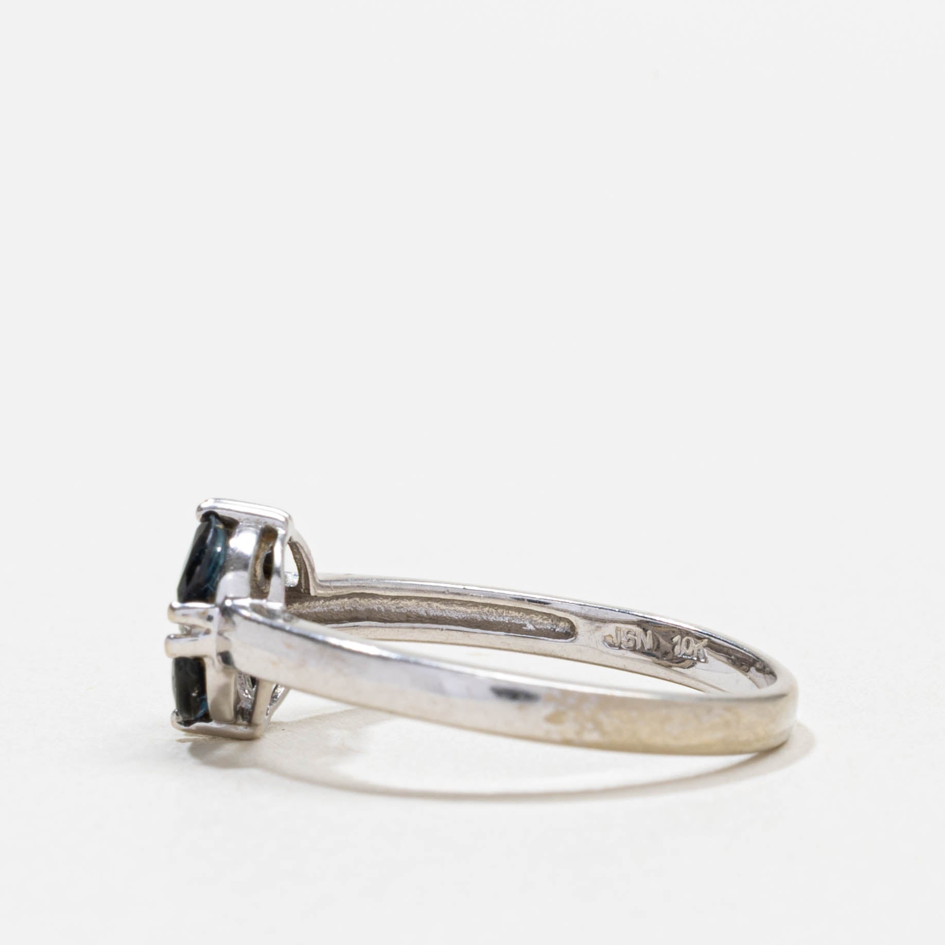 10k Sapphire & Diamond Geometric Cluster Ring | SZ 5.75