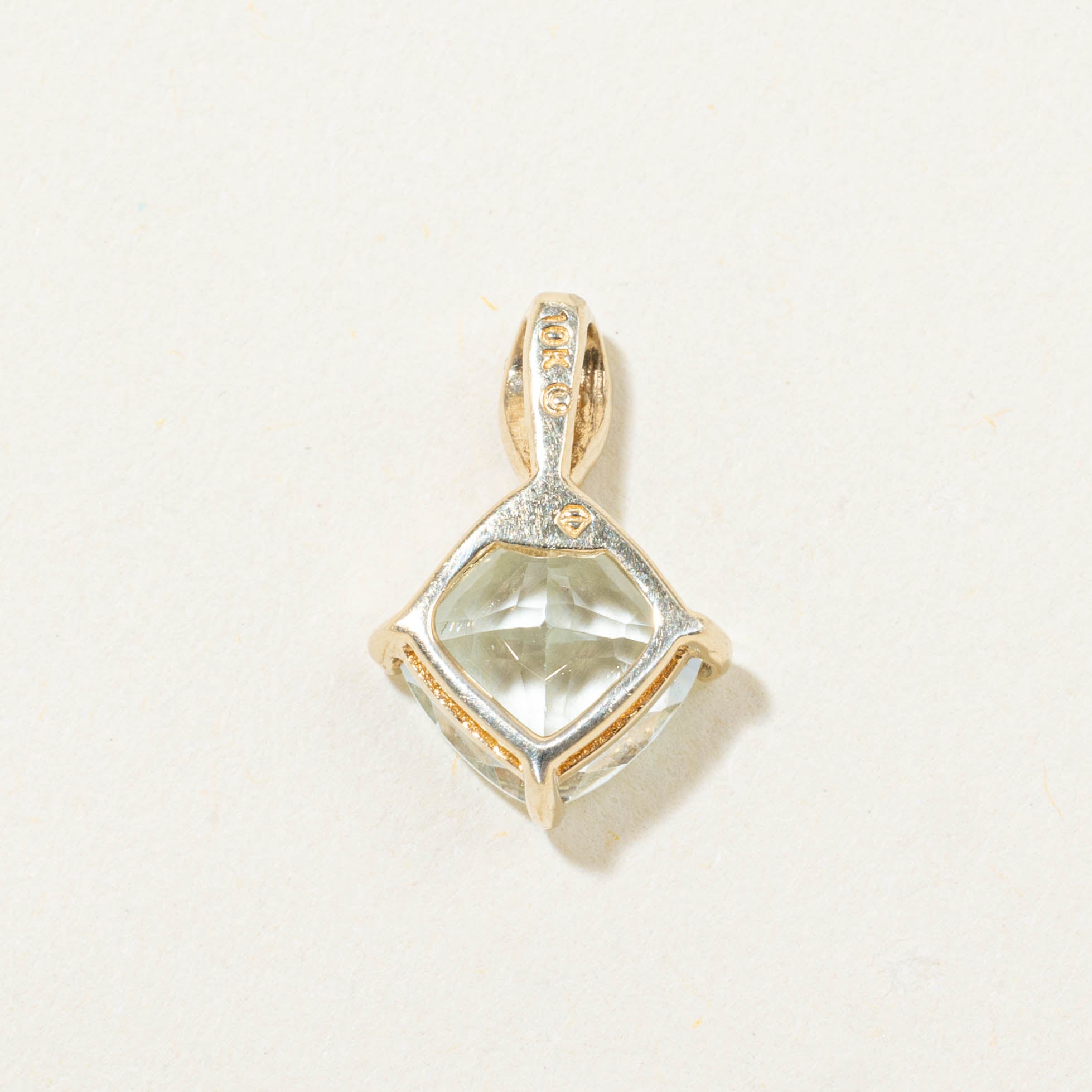 10k Aquamarine & Diamond Accented Pendant | 1.14ct, 0.01ctw