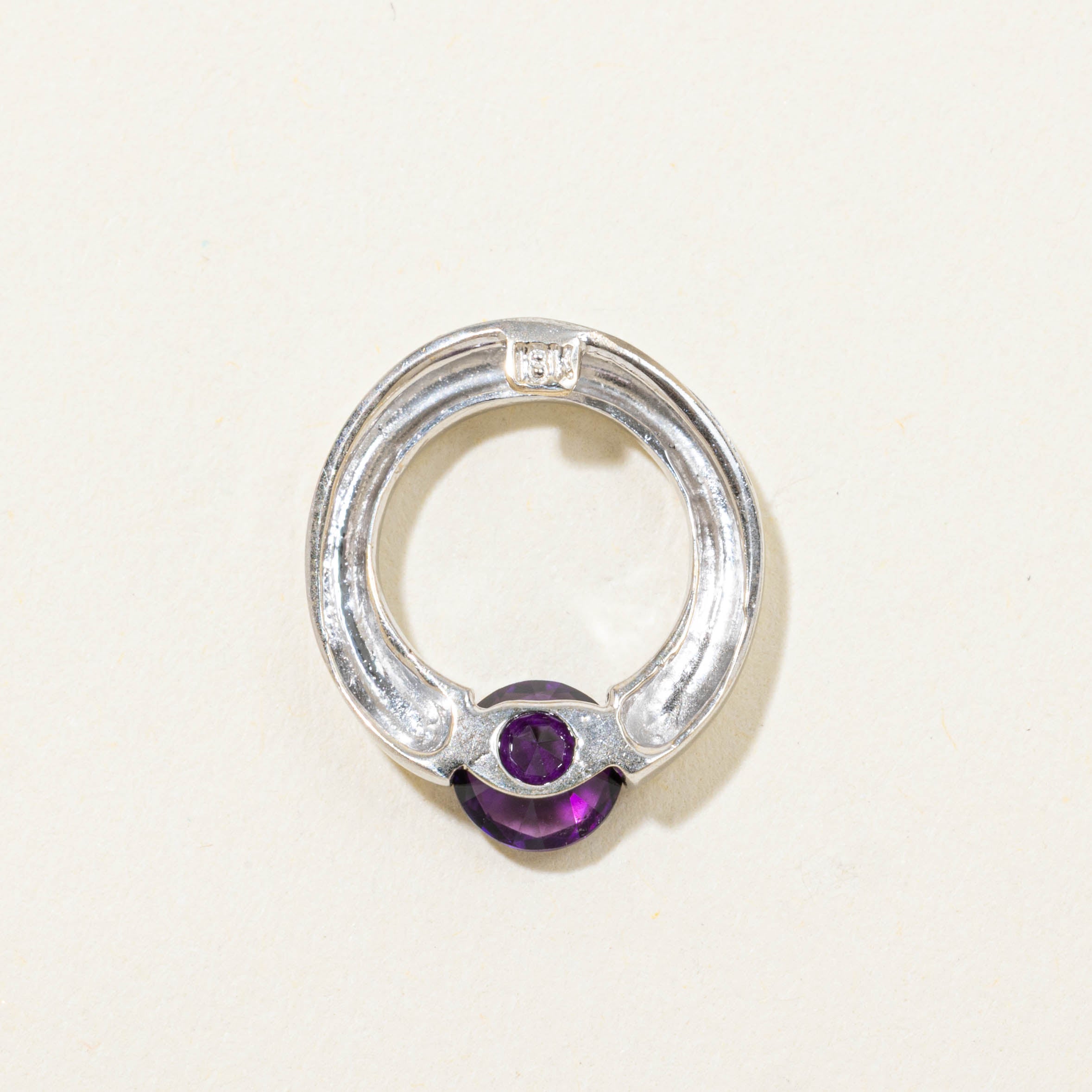 18k Amethyst Circle Pendant | 0.55ct