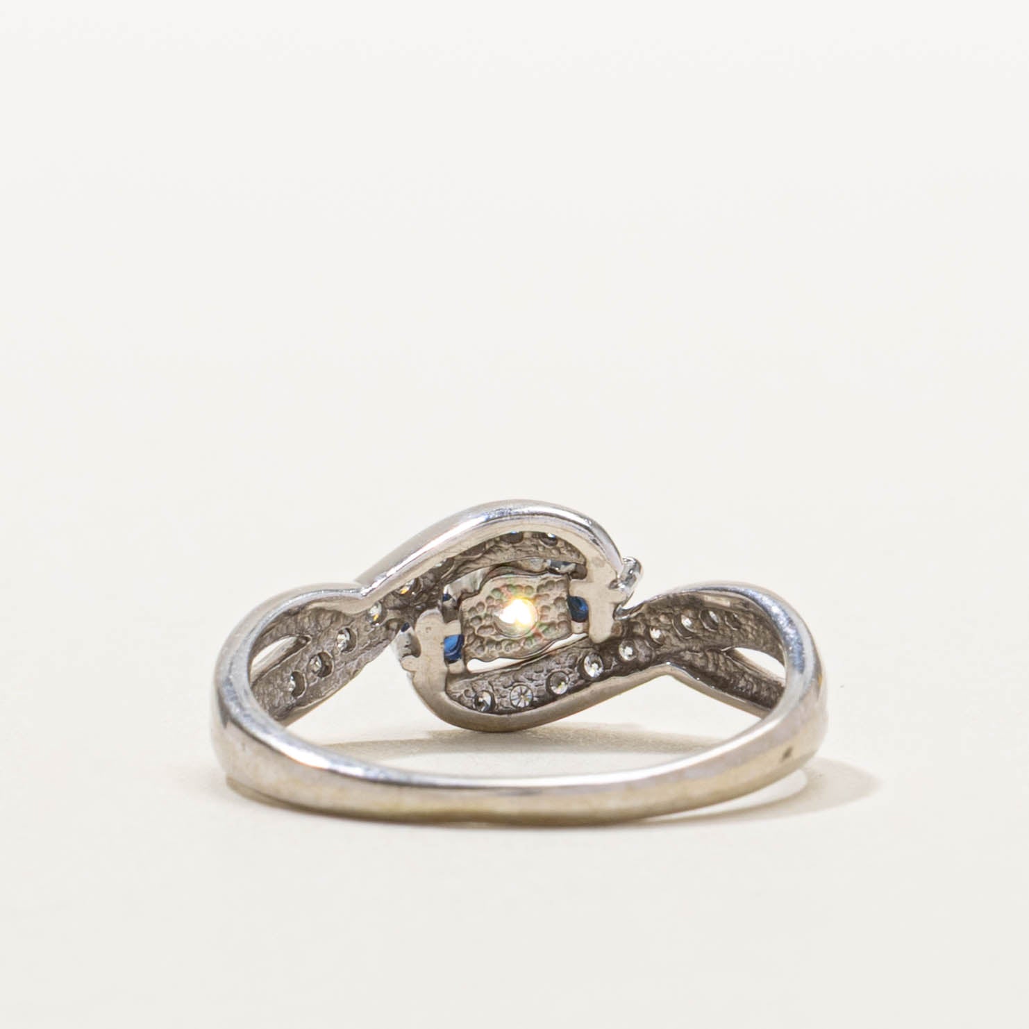 10k Sapphire & Diamond Waterfall Ring | SZ 5.75