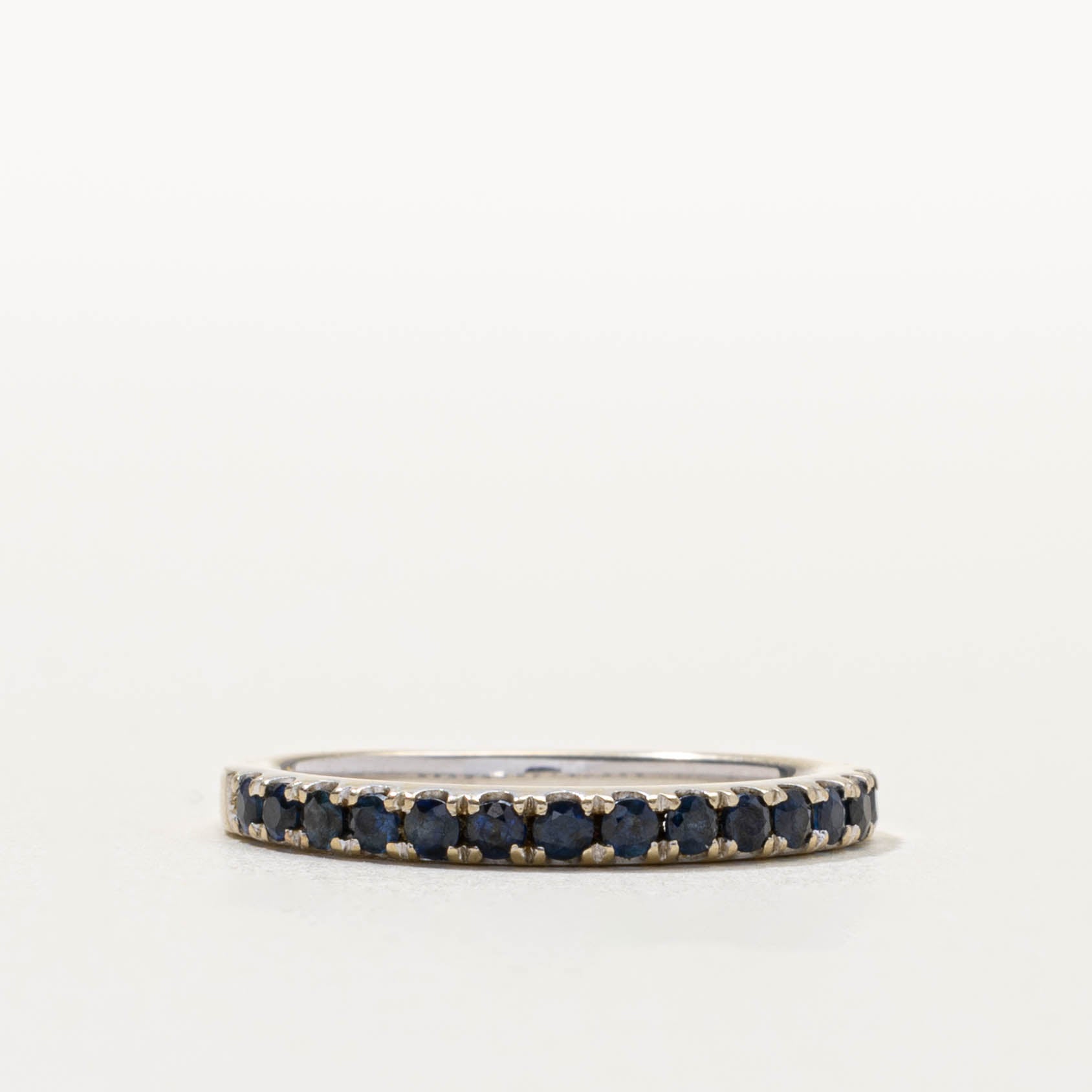 14k Semi Eternity Sapphire Ring | SZ 7