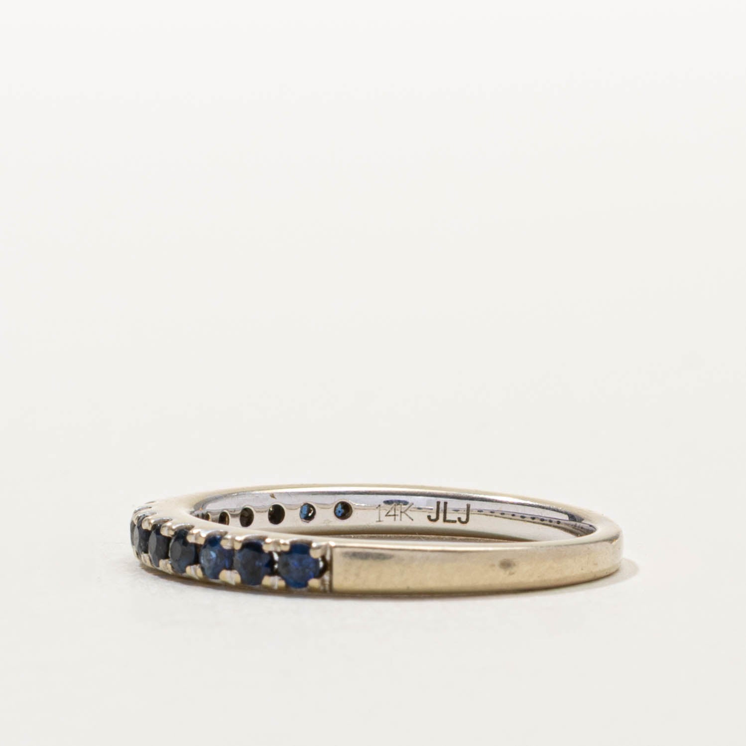 14k Semi Eternity Sapphire Ring | SZ 7