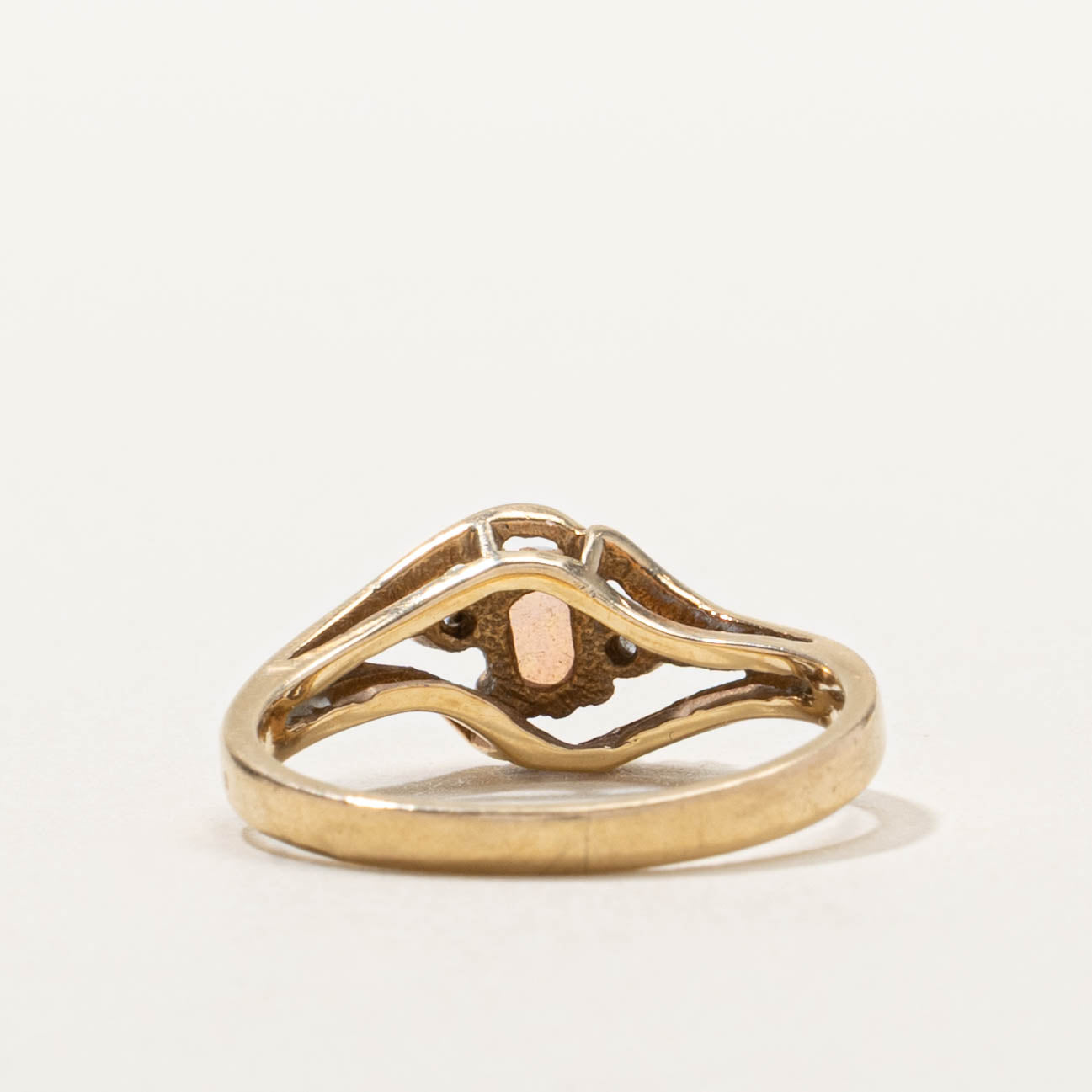 10k Opal & Diamond Openwork Eye Ring | SZ 5