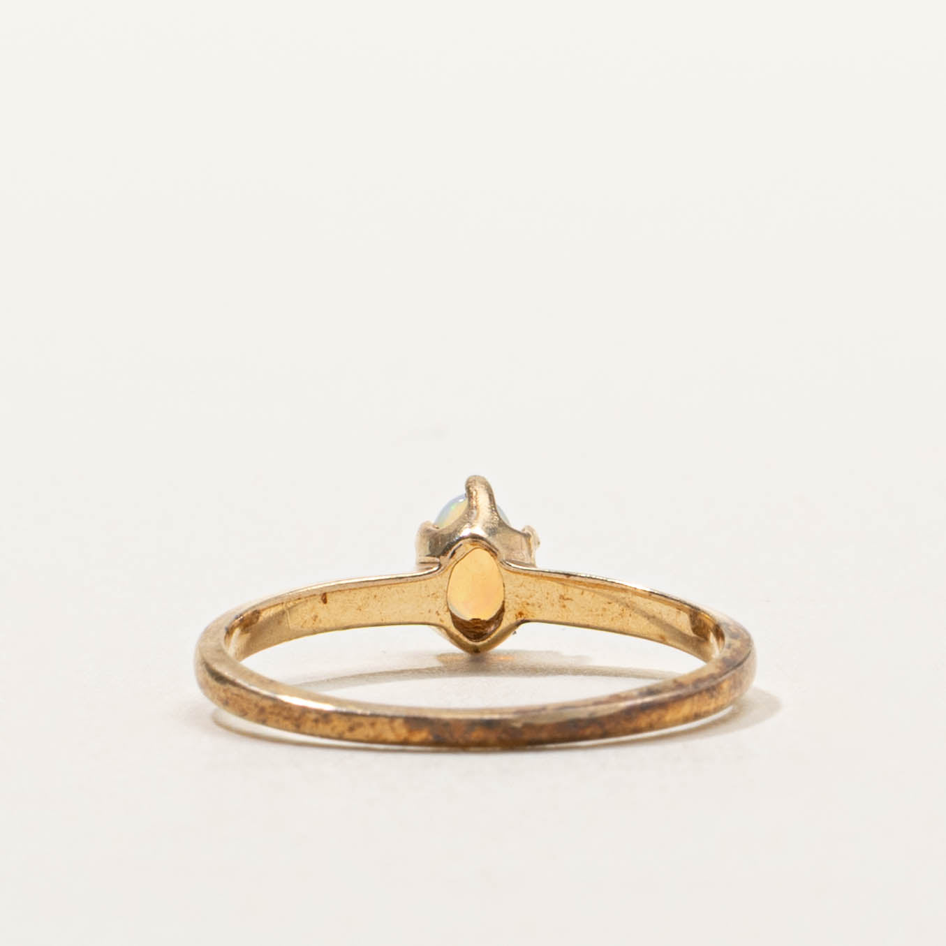 10k Six Prong Solitaire Opal Ring | SZ 5.25
