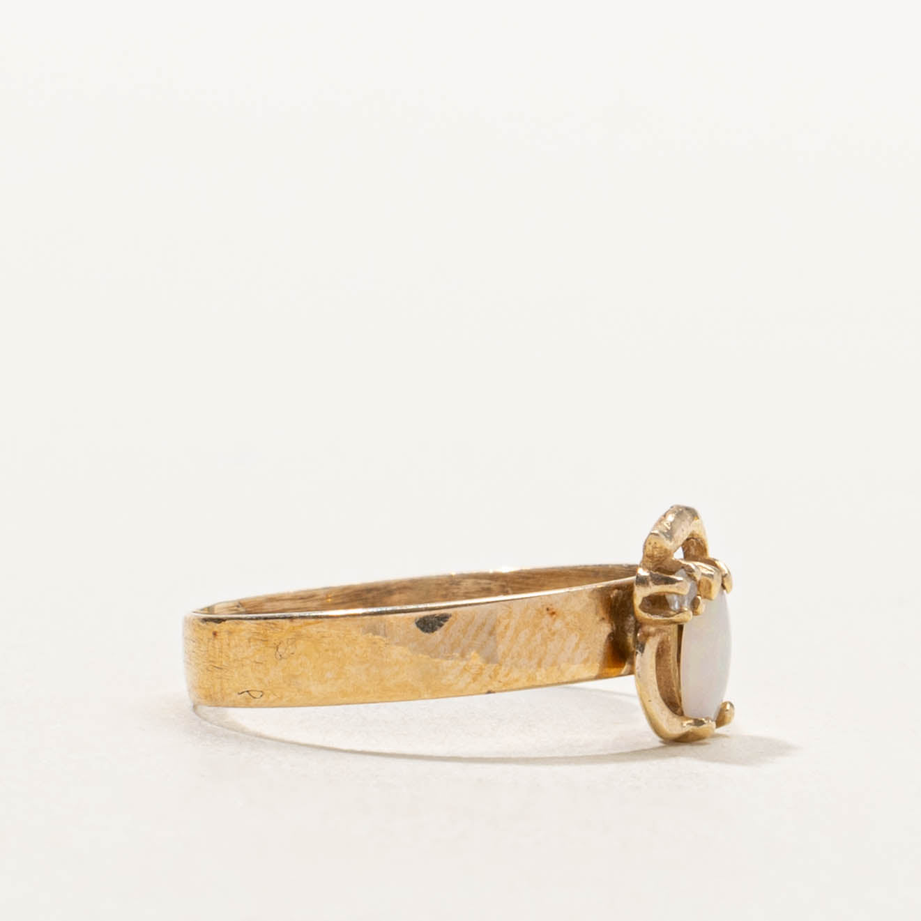 14k Toi et Moi Opal & Diamond Ring | SZ 4.5