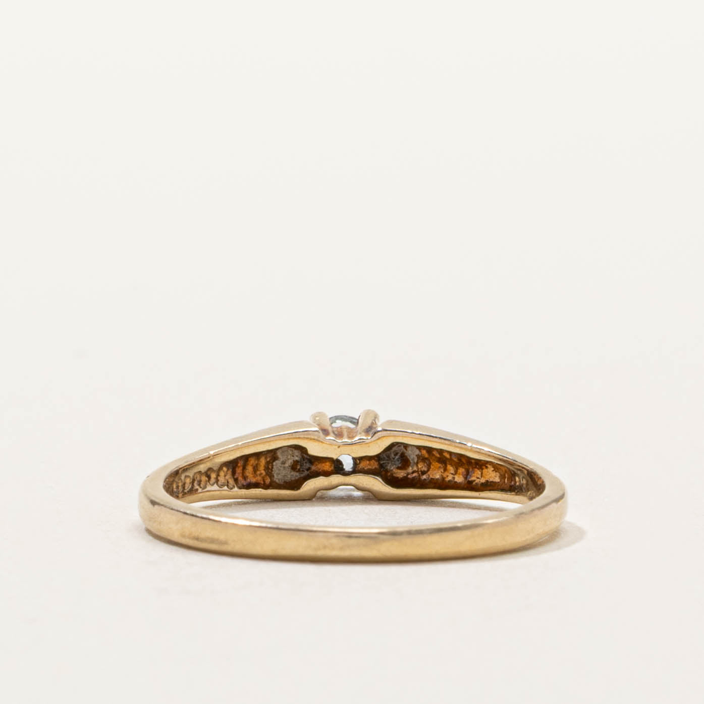 10k Aquamarine & Diamond Accent Ring | SZ 5.25