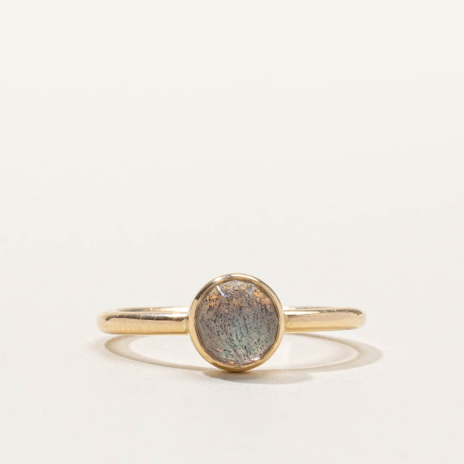 14k Bezel Set Labradorite Ring | SZ 4.75