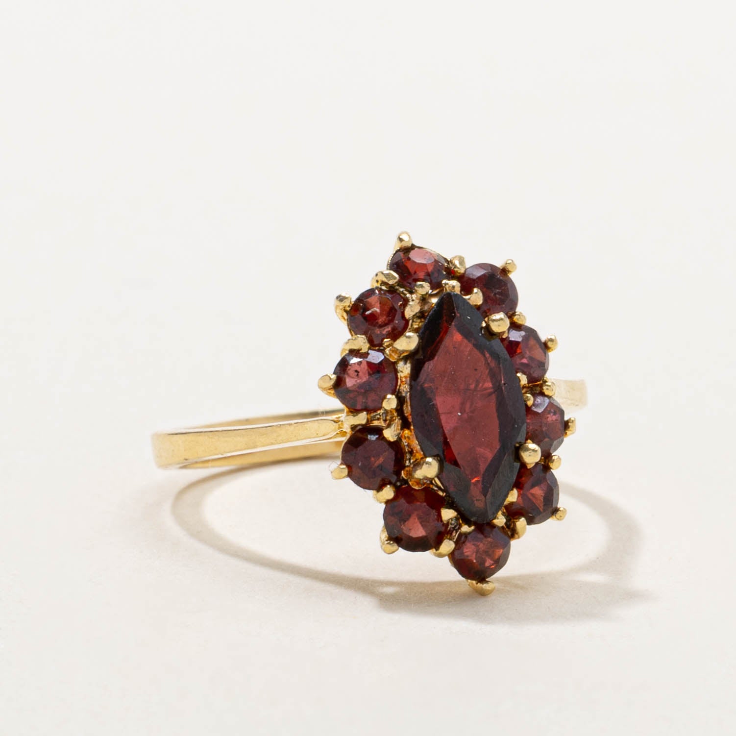 18k Garnet Petal Cluster Ring | 2.00ctw | SZ 7.25
