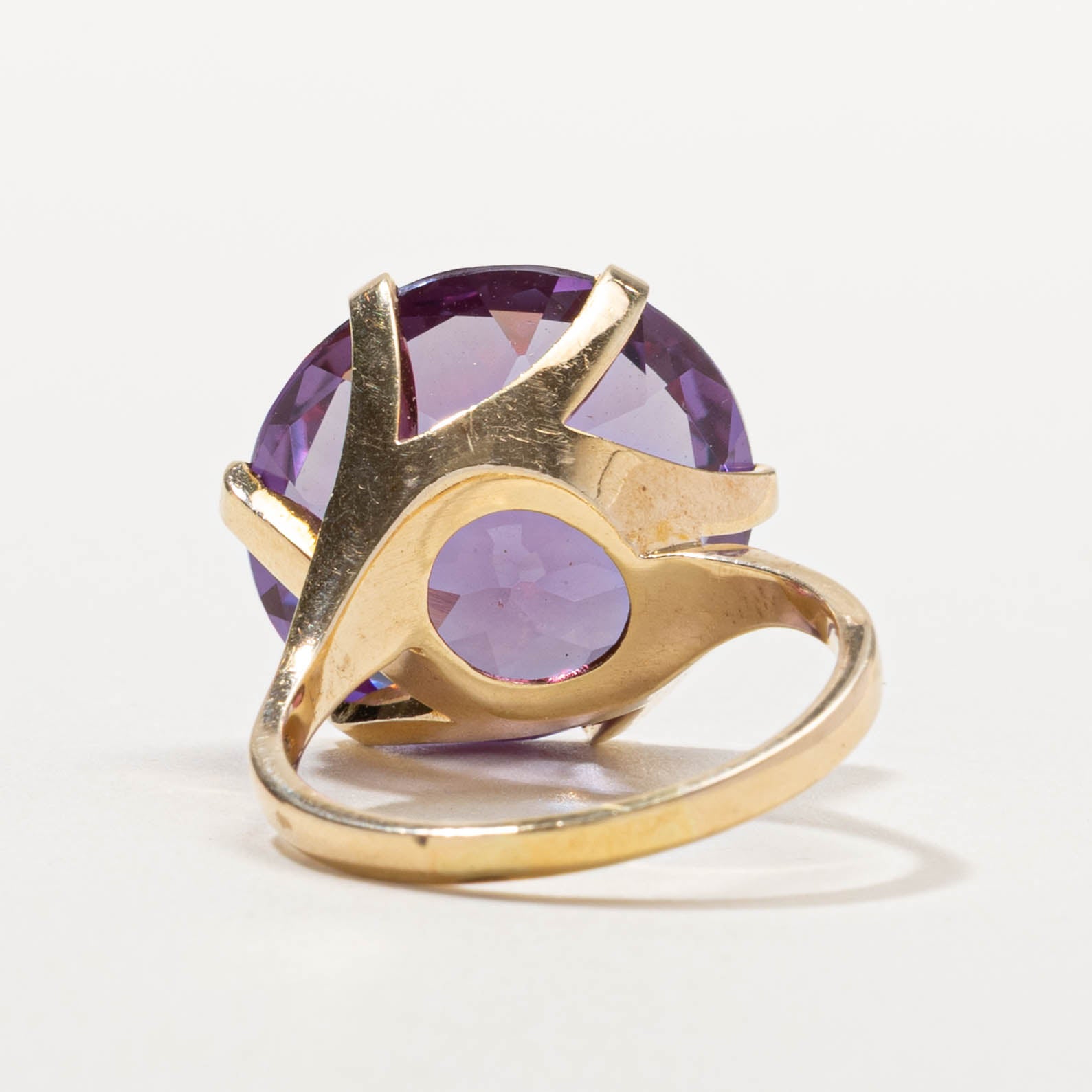 10k Synthetic Sapphire Cocktail Ring | 20.00ct | SZ 9