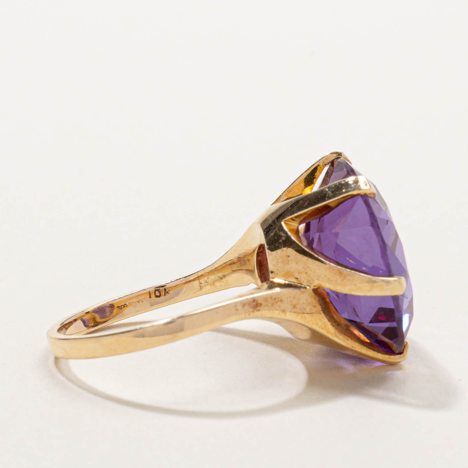 10k Synthetic Sapphire Cocktail Ring | 20.00ct | SZ 9