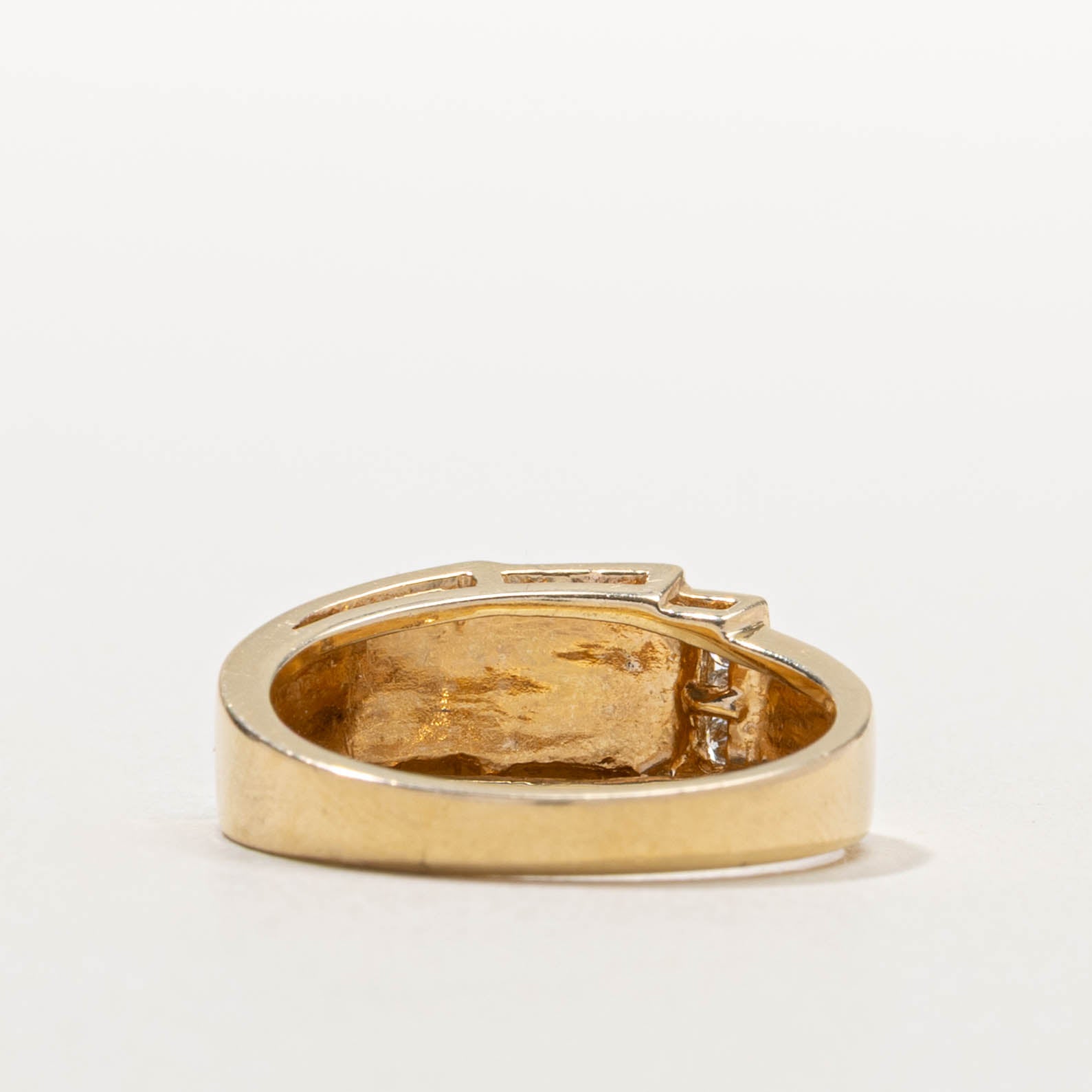 14k Opal Inlay & Diamond Accented Ring | 1.50ctw, 0.06ctw | SZ 7.5