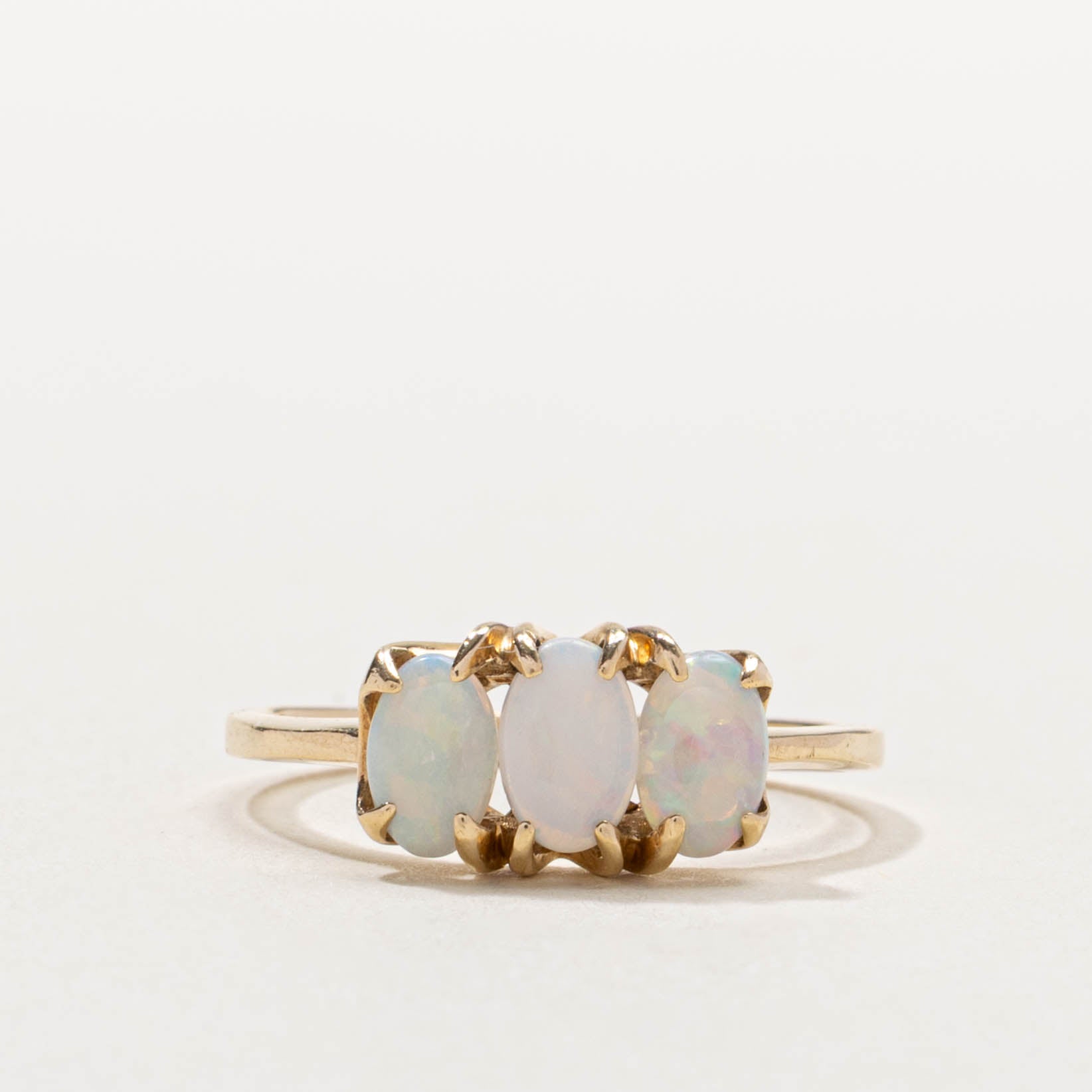 10k Three Stone Opal Ring | 0.75ctw | SZ 6