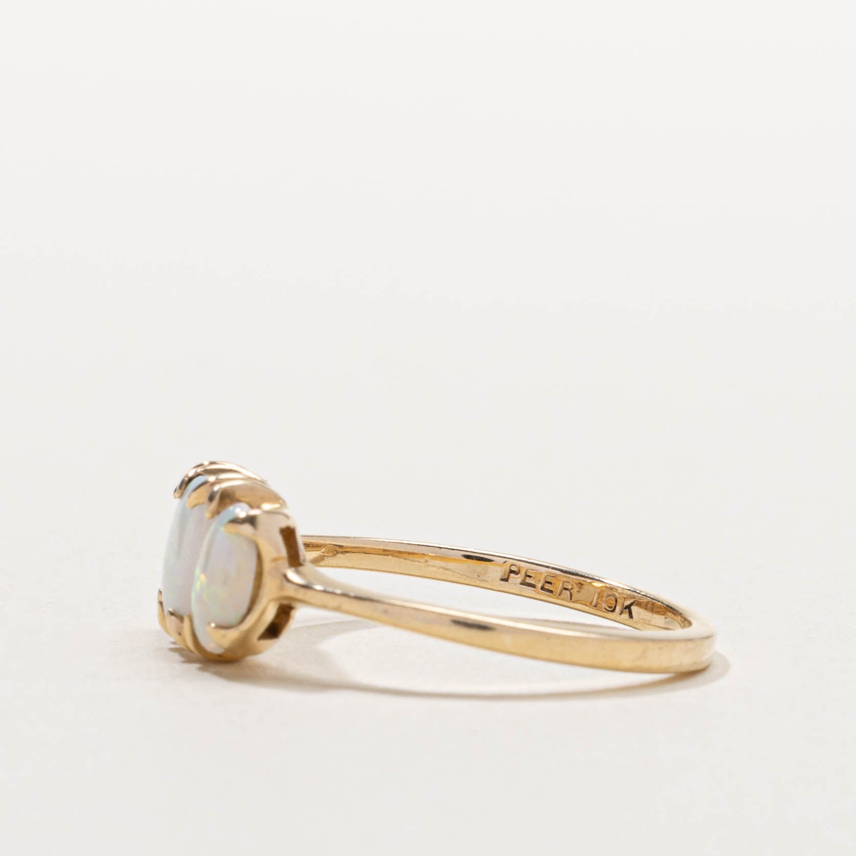 10k Three Stone Opal Ring | 0.75ctw | SZ 6