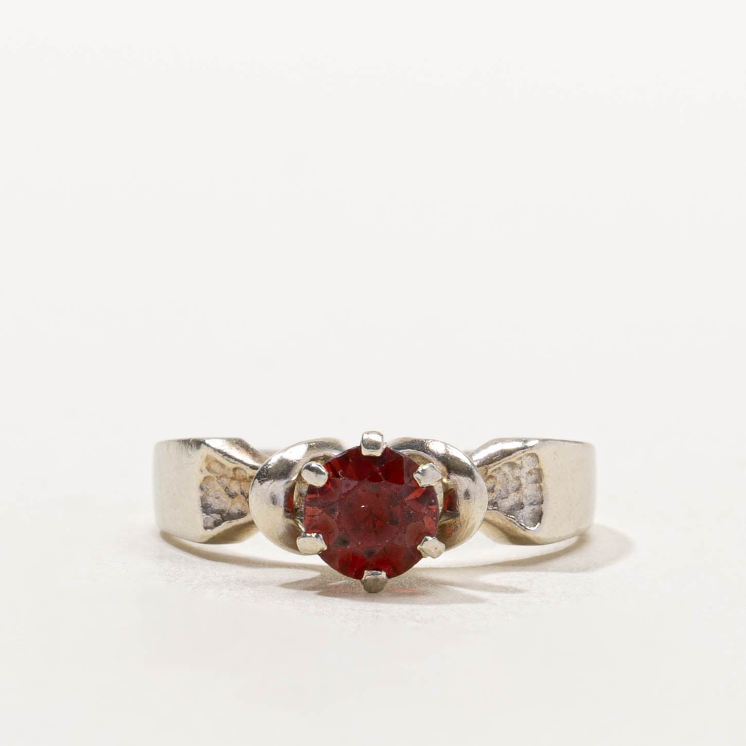 14k High Set Solitaire Garnet Ring | 0.75ct | SZ 6