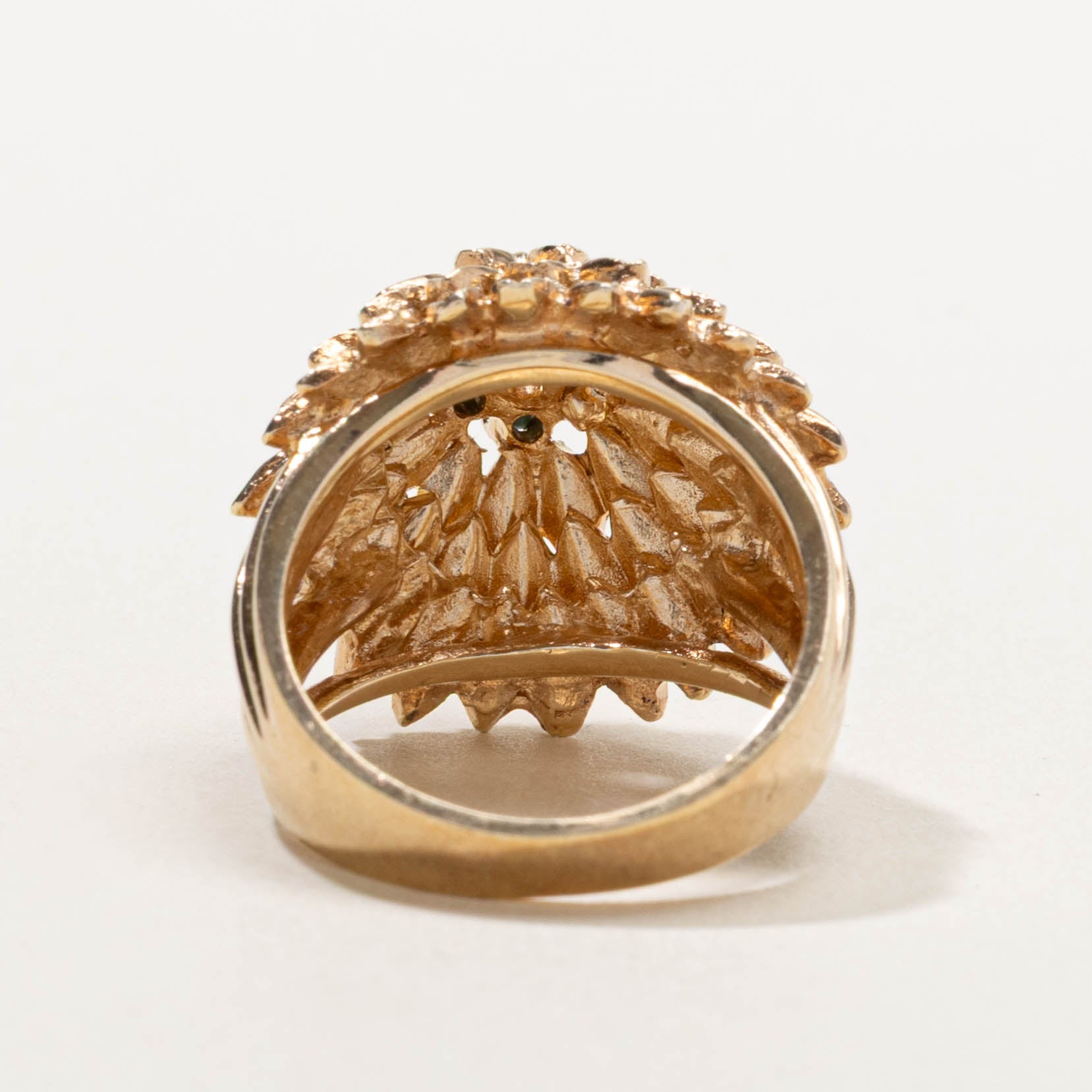 Glass & Diamond Floral Cluster Cocktail Ring | 0.06ctw, 0.05ctw | SZ 6.5