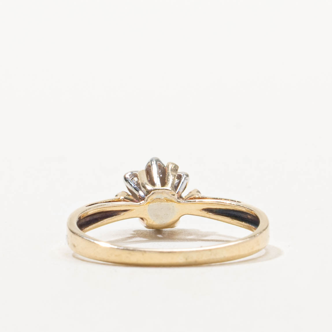 10k Sapphire & Diamond Floral Cluster Ring | SZ 3