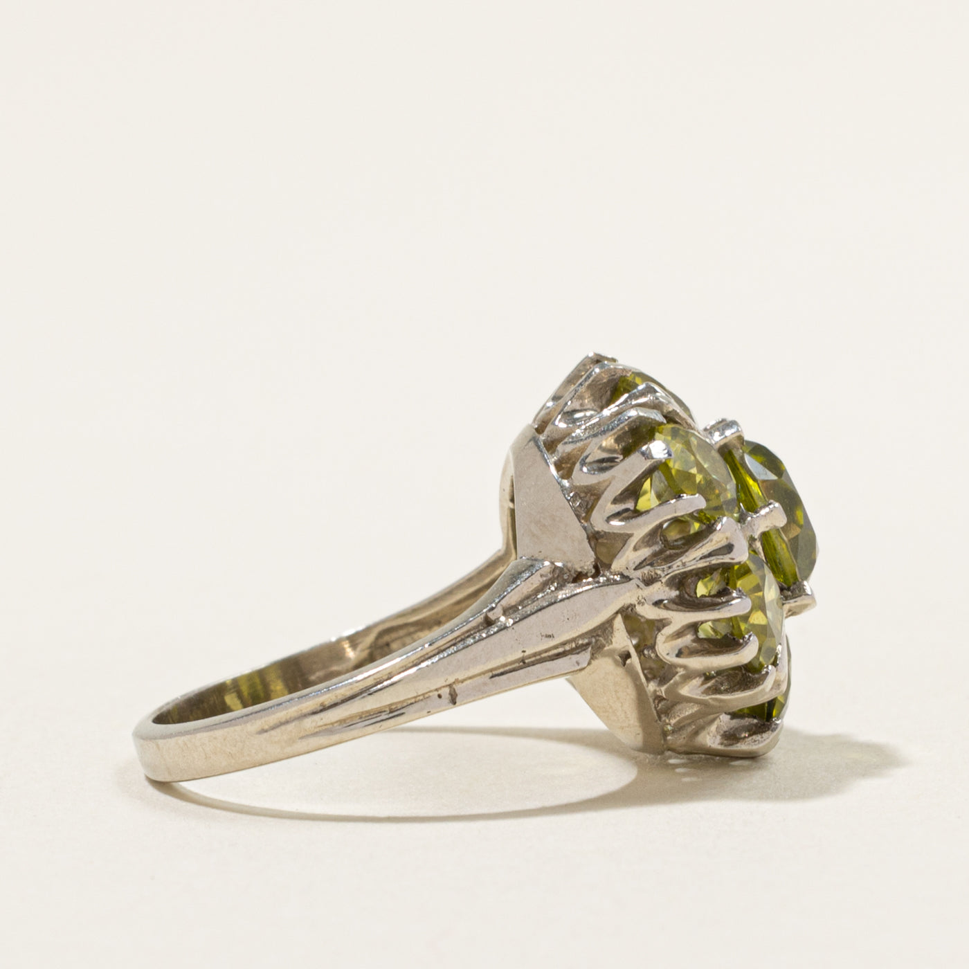 Vintage Canadian Synthetic Spinel Daisy Cluster Ring | 5.40ctw | SZ 6