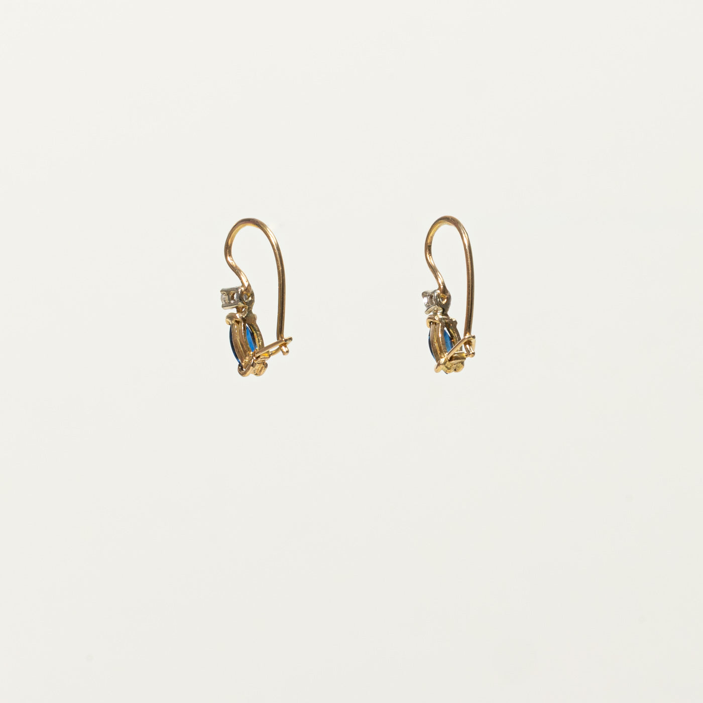 Sapphire & Diamond Drop Earrings | 0.12ctw, 0.60ctw