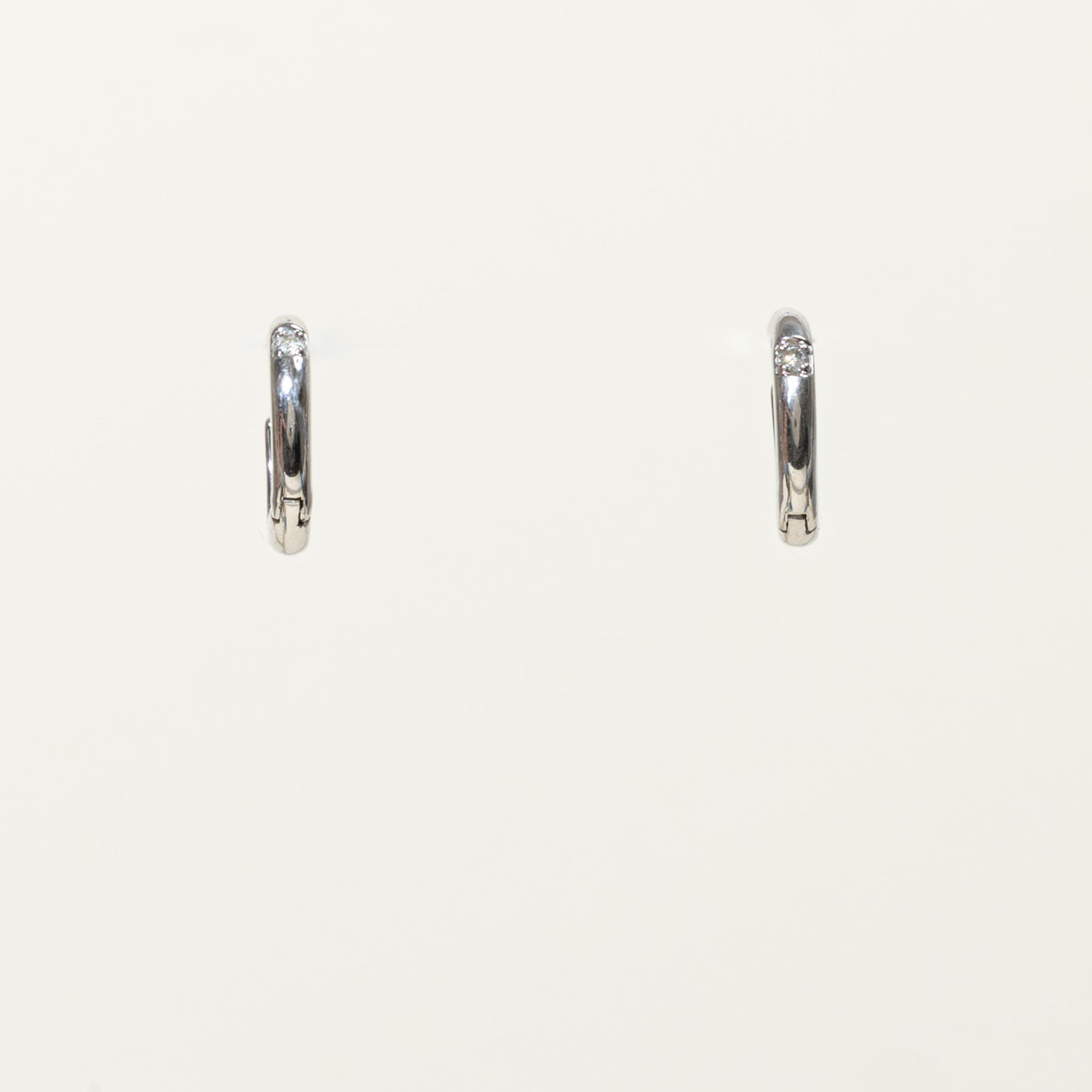 10k Diamond Huggie Earrings | 0.03ctw