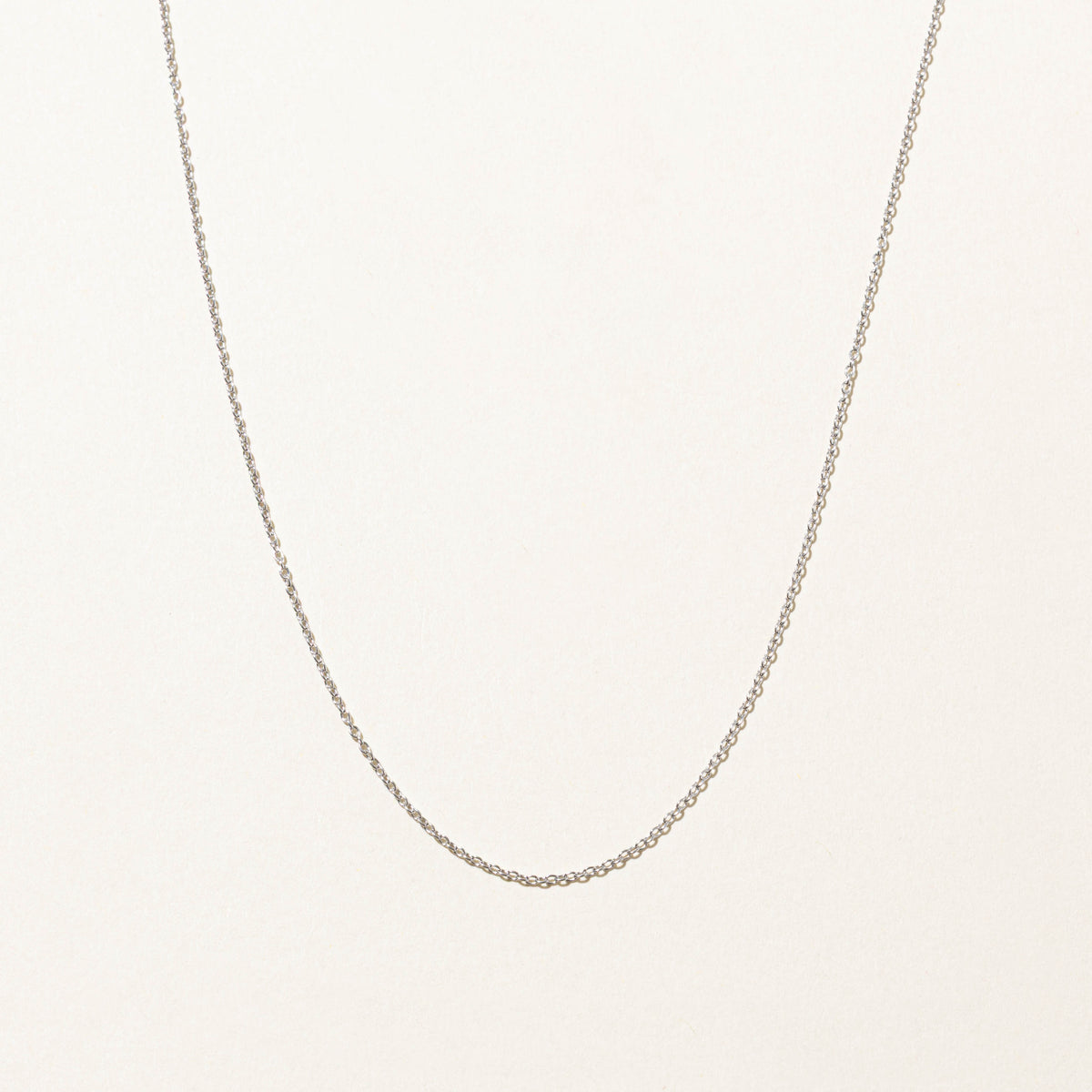 Sterling Silver Cable Link Chain | 0.8mm | 18.5"