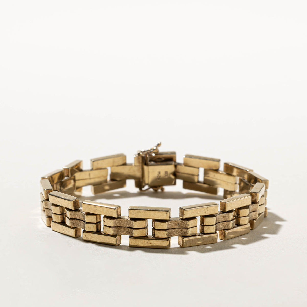 8k Yellow Gold Modified Panther Link Bracelet | 11.50mm | 7.75"