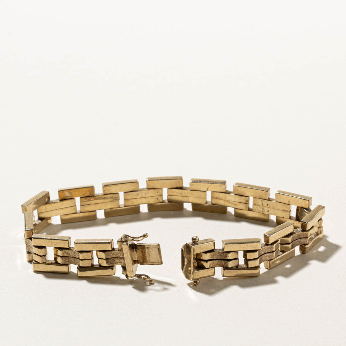 8k Yellow Gold Modified Panther Link Bracelet | 11.50mm | 7.75"