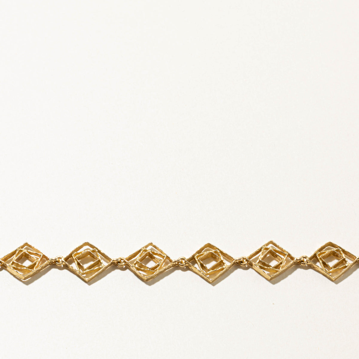 'Cavelti' Yellow Gold Openwork Geometric Bracelet | 7.5"