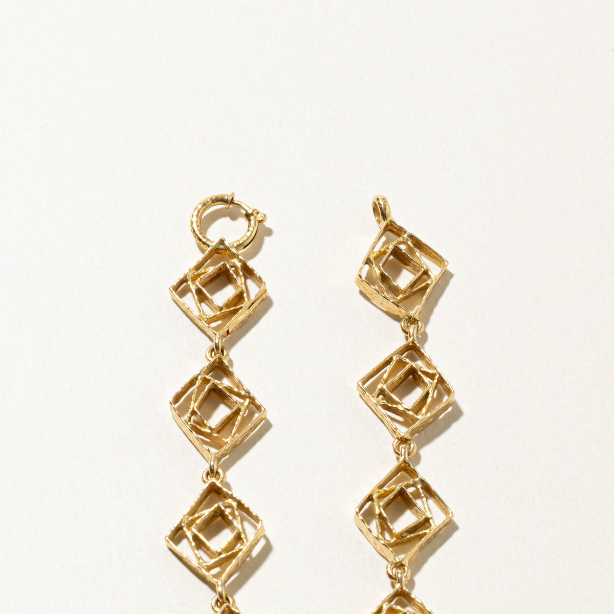 'Cavelti' Yellow Gold Openwork Geometric Bracelet | 7.5"
