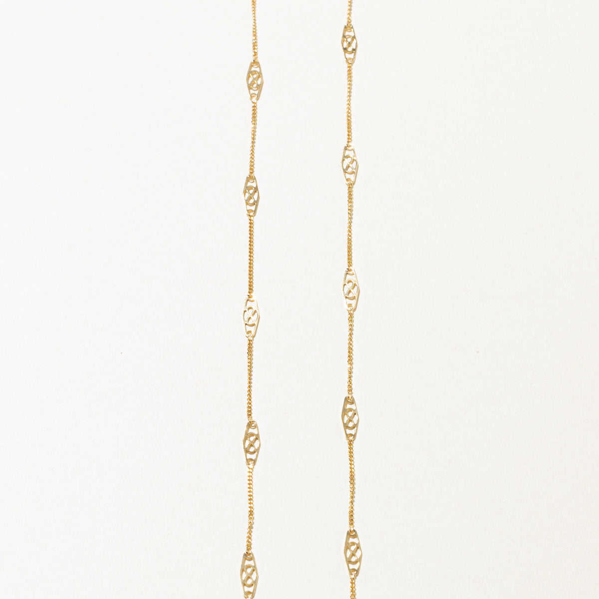 10k Yellow Gold Filigree Chain | 4mm | 16.5"