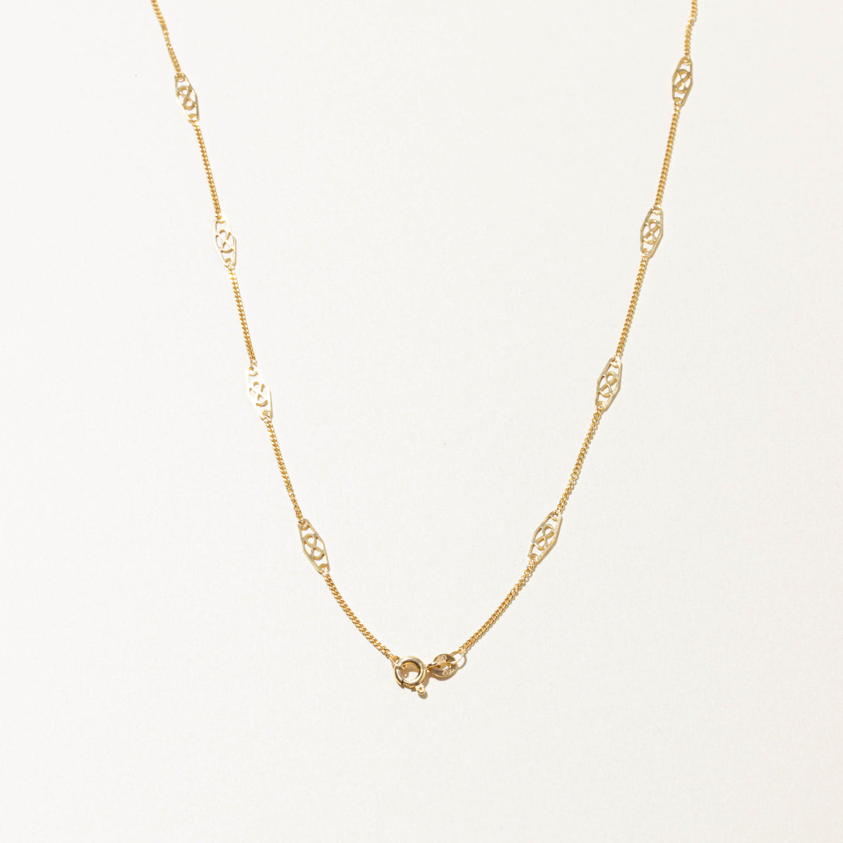 10k Yellow Gold Filigree Chain | 4mm | 16.5"