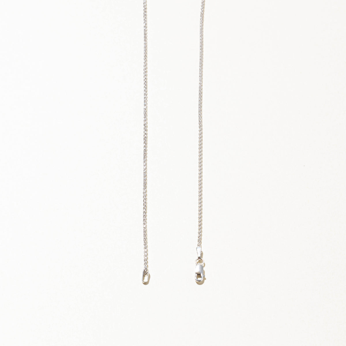 14k White Gold Wheat Chain | 1.4mm | 15.5"