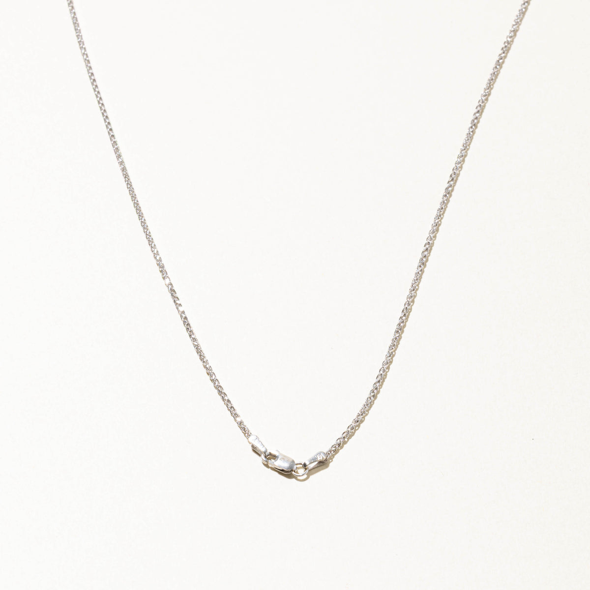 14k White Gold Wheat Chain | 1.4mm | 15.5"