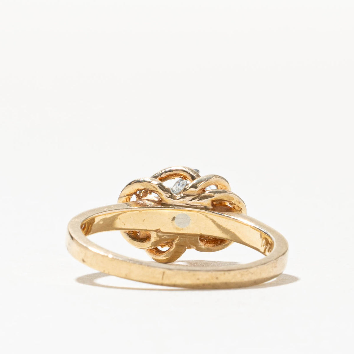 Solitaire Diamond Knot Ring | 0.20ct SI1 J | SZ 5.25