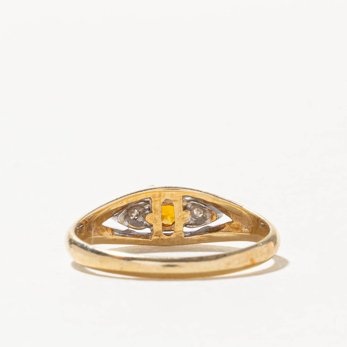 10k Citrine & Diamond Accented Ring | SZ 4.75