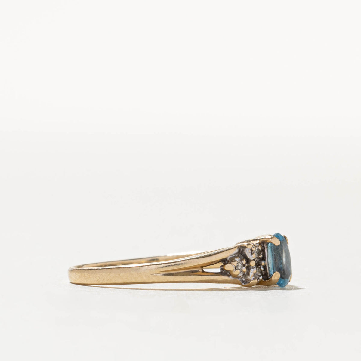 10k Topaz & Diamond Cluster Accented Ring | SZ 4.25