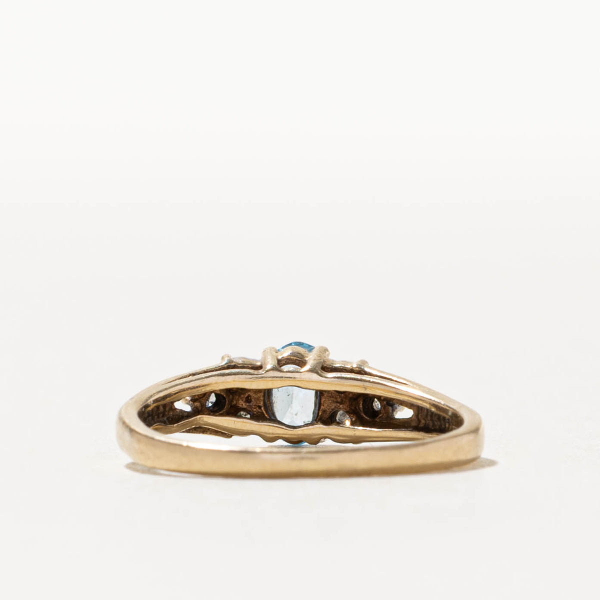 10k Topaz & Diamond Cluster Accented Ring | SZ 4.25