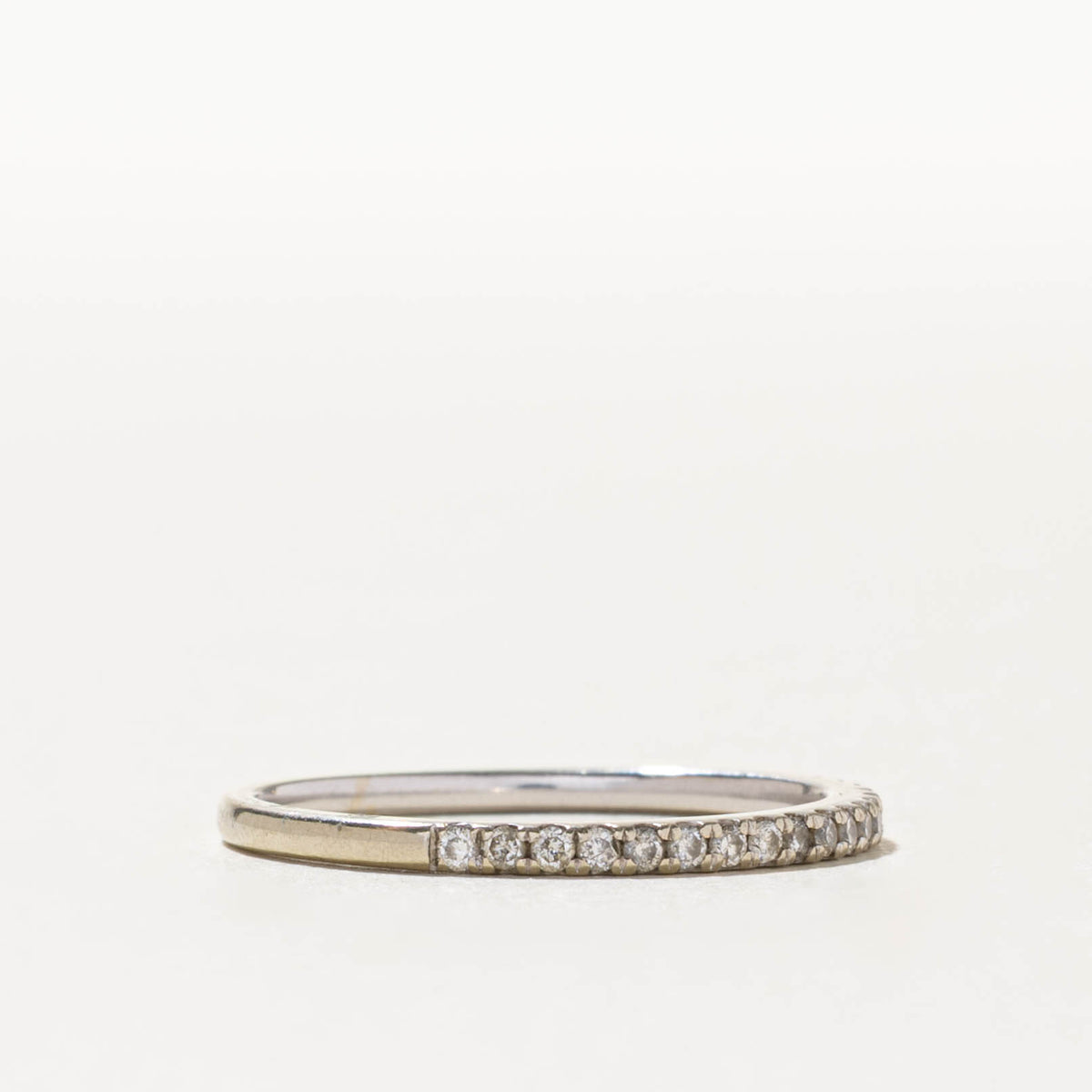 10k Semi Eternity Pavé Set Diamond Band | 1.55mm | SZ 7