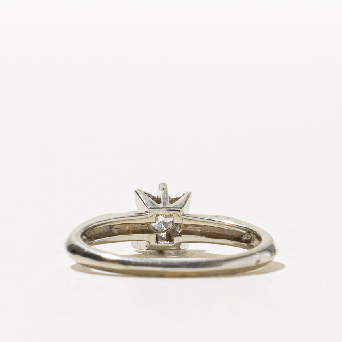 14k Solitaire Old European Cut Diamond Ring | 0.18ct SI1 H | SZ 4.25