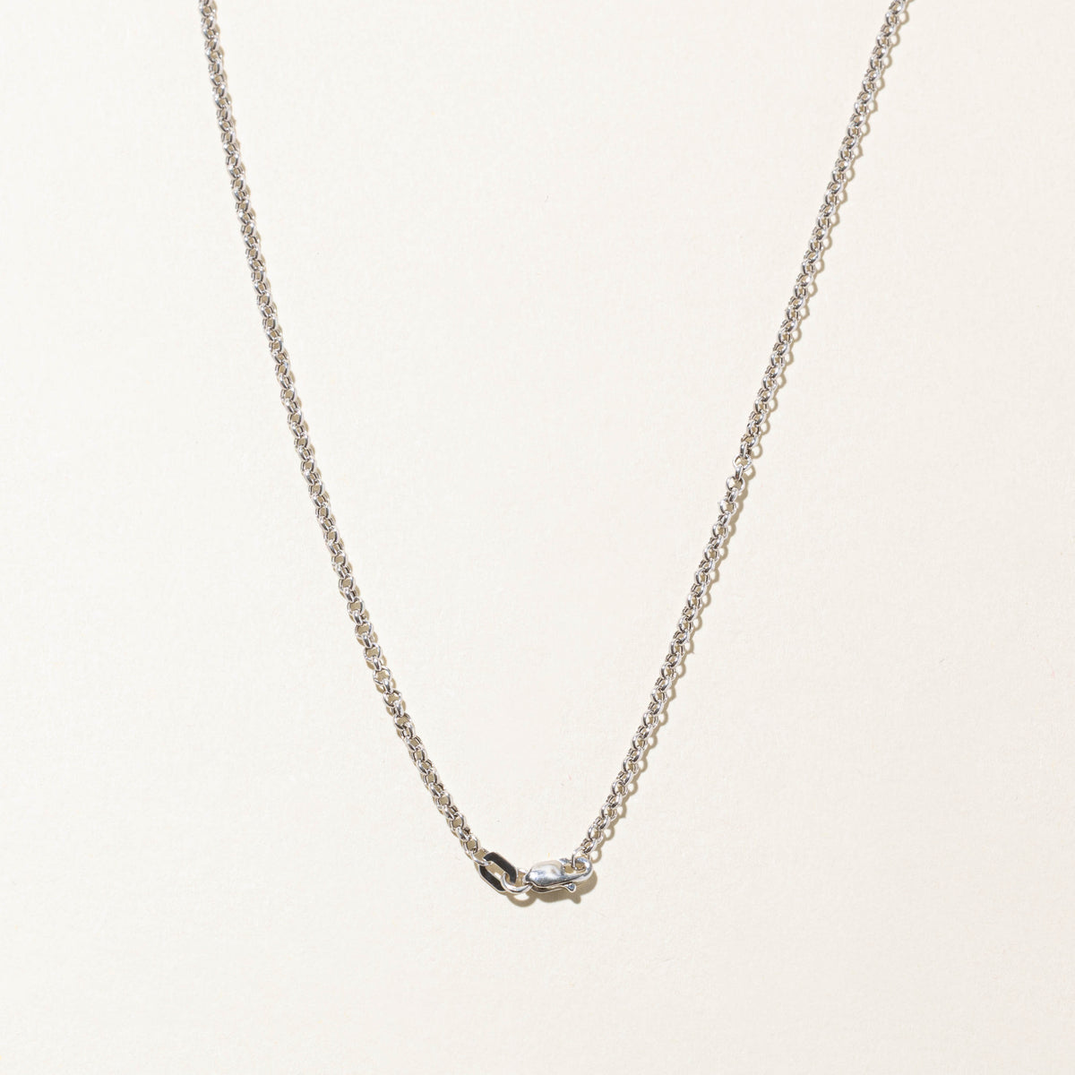 14k White Gold Rolo Chain | 2.35mm | 18"