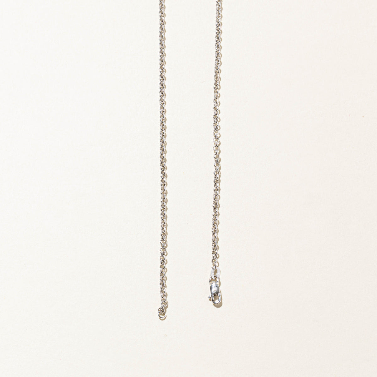 14k White Gold Rolo Chain | 2.35mm | 18"
