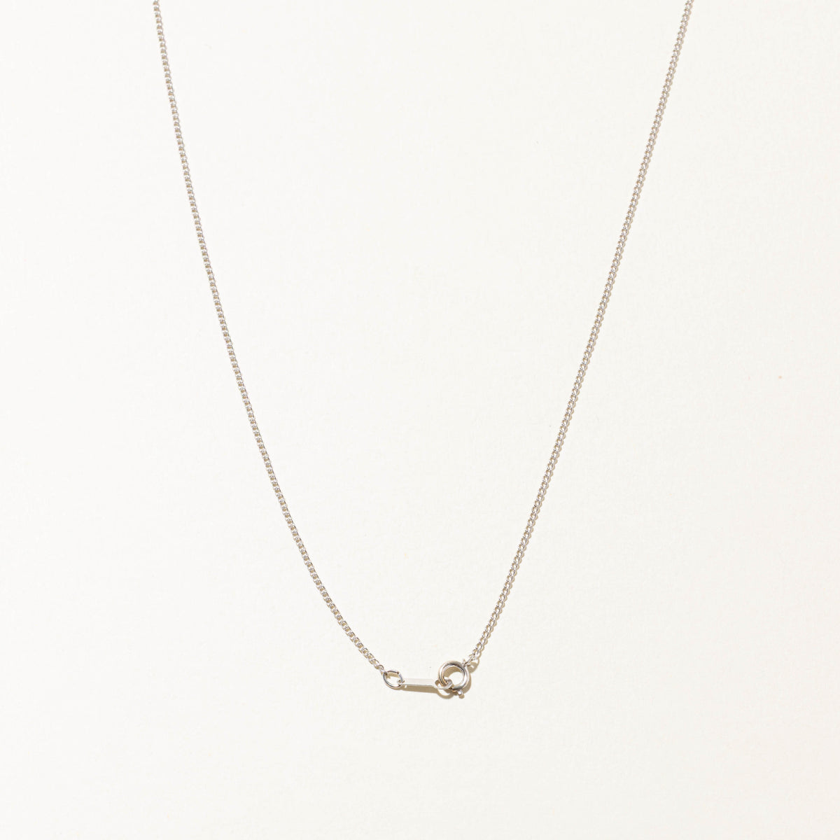 14k White Gold Curb Link Chain | 1.1mm | 18"
