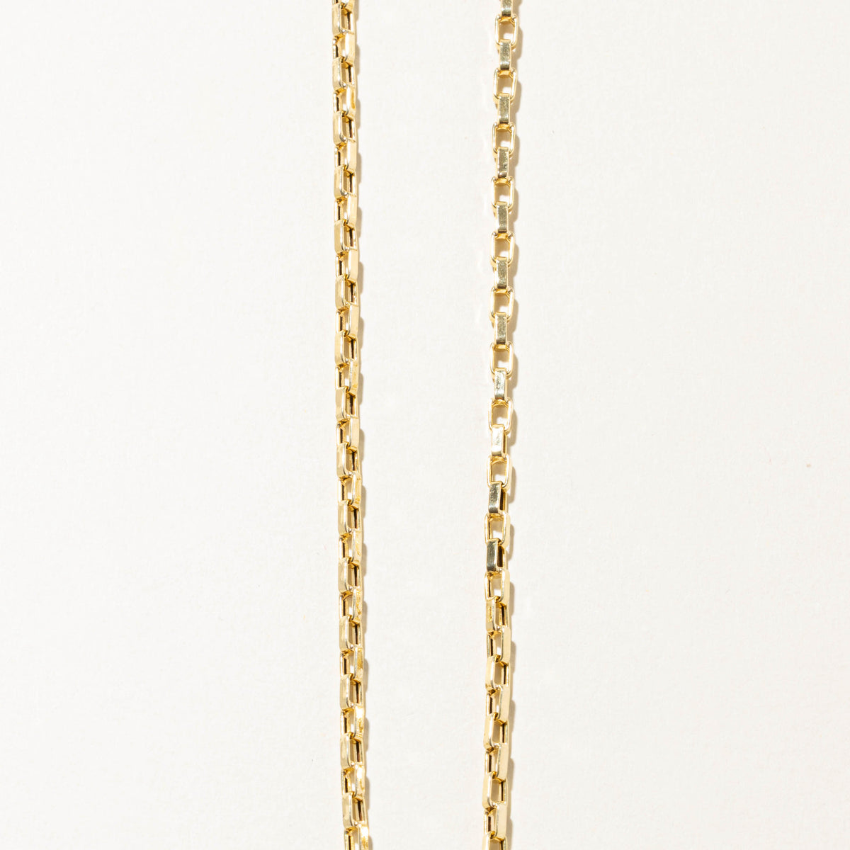 18k Yellow Gold Box Link Chain | 3.05mm | 20"