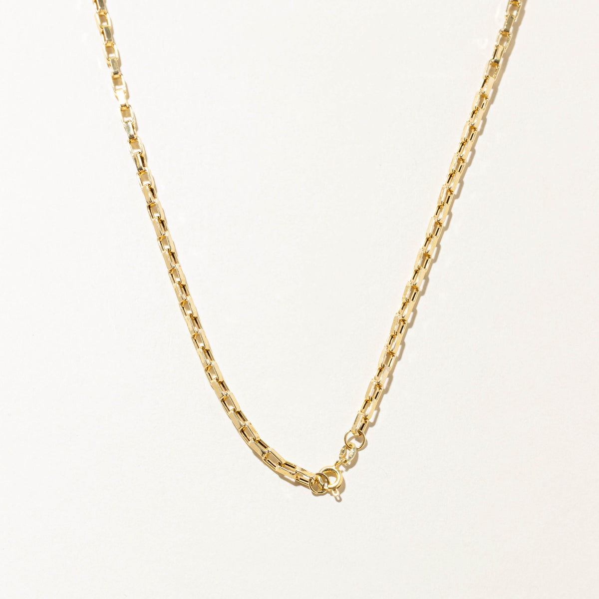 18k Yellow Gold Box Link Chain | 3.05mm | 20"