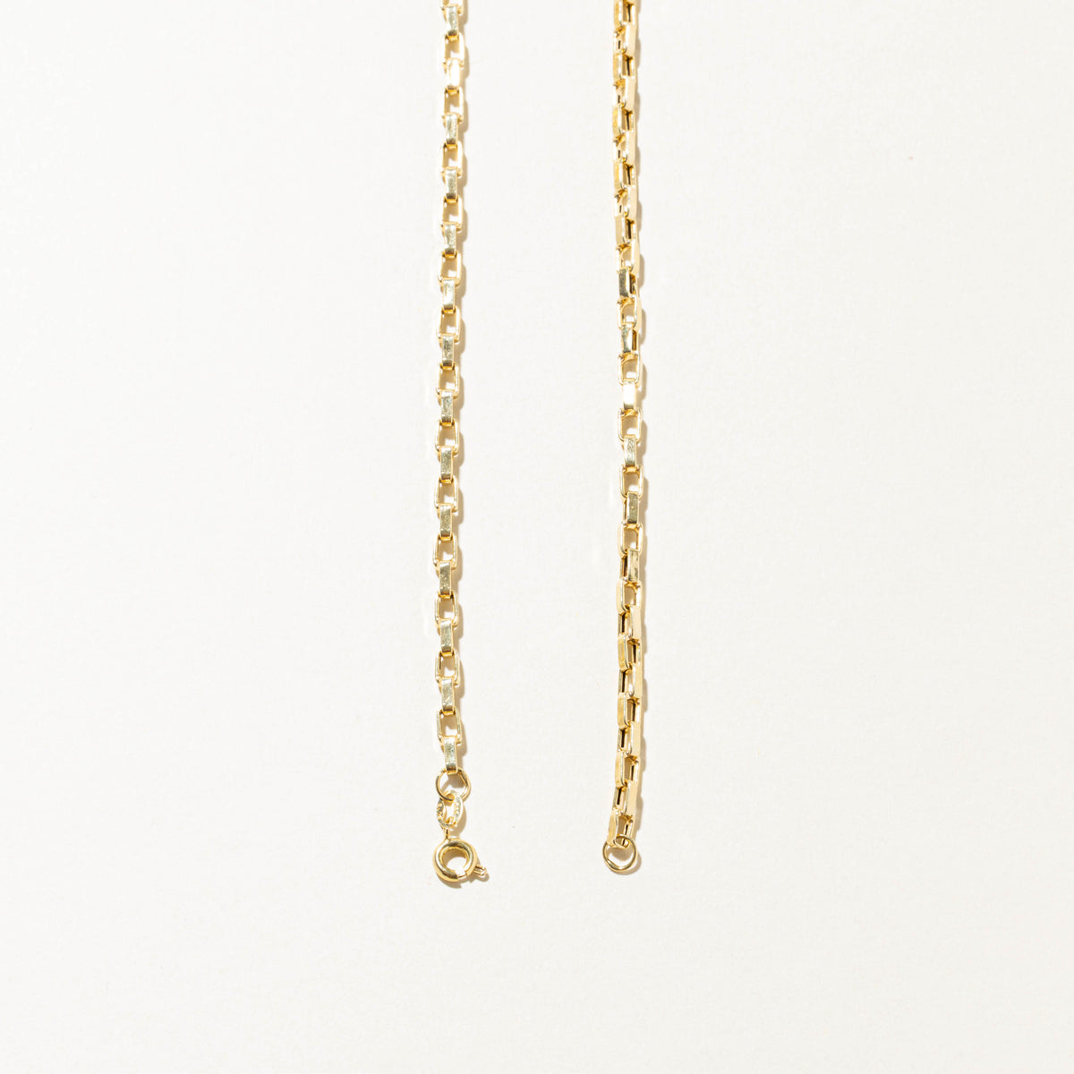 18k Yellow Gold Box Link Chain | 3.05mm | 20"