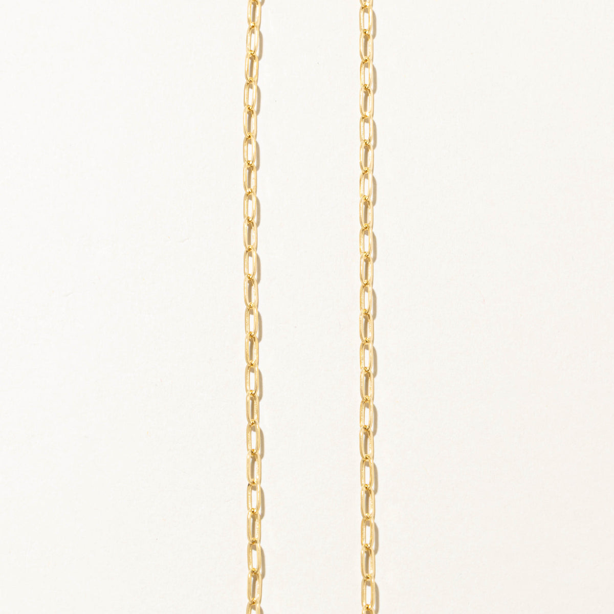 18k Yellow Gold "C" Initial Paperclip Chain Pendant Necklace | 18"